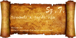 Szedmák Terézia névjegykártya